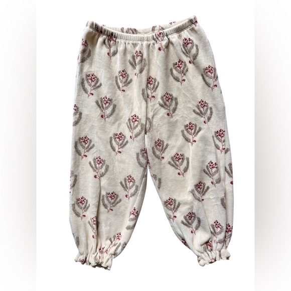 NEW Konges Slojd Christmas Jolly Blouse Pants Set, Xmas Vintage Flower, Size 3y - Picture 5 of 8